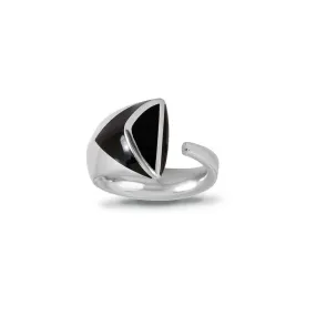 Anello con smalto nero