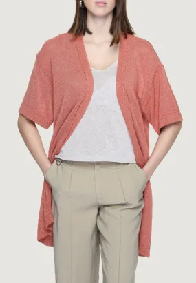 Cardigan Jacqueline De Yong Jdyshine Life L/S Open Kimono Knt Mattone