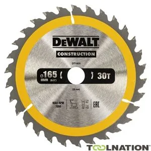 DeWalt Accessori DT1935-QZ Lama circolare 165 x 20 mm 30T ATB 10°