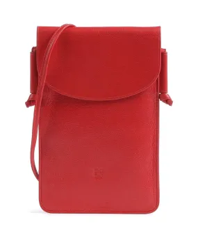  DuDu Bags Alicante Borsetta porta cellulare pelle di vitello finemente grana rosso  