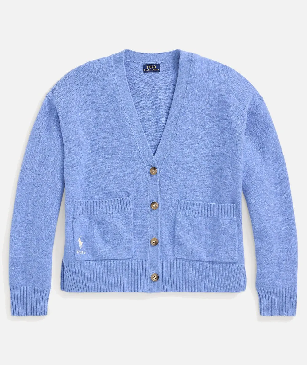 POLO RALPH LAUREN DONNA--Cardigan scollo a V lana e cashmere
