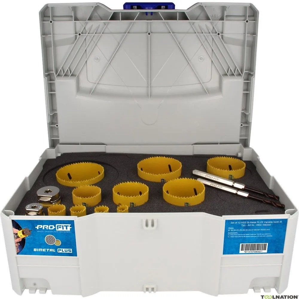 ProFit 09041683S0 Set sega a tazza BiMetal PLUS, dente variabile 16/20/22/25/29/35/44/51/64/67/76/83 mm