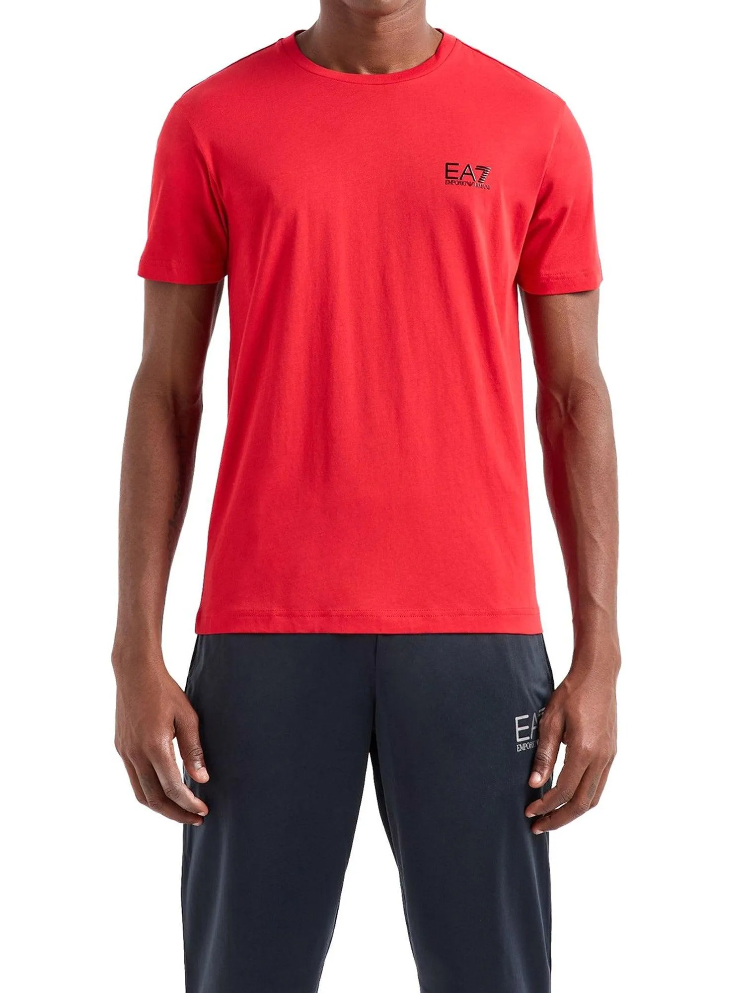 T-shirt manica corta basic logo rosso
