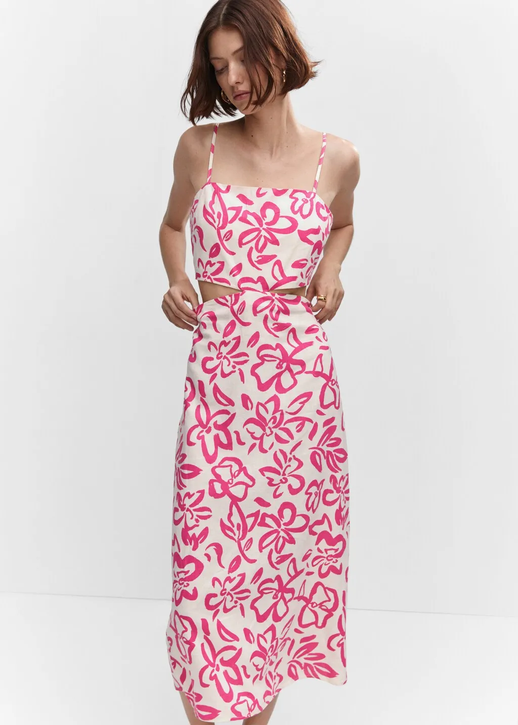 Vestito lino spacchi